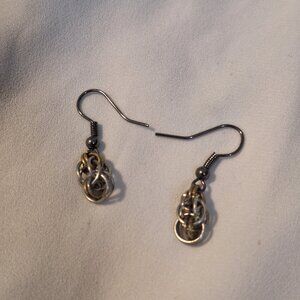 Handmade Artisan Chainmail Style Earrings - Small